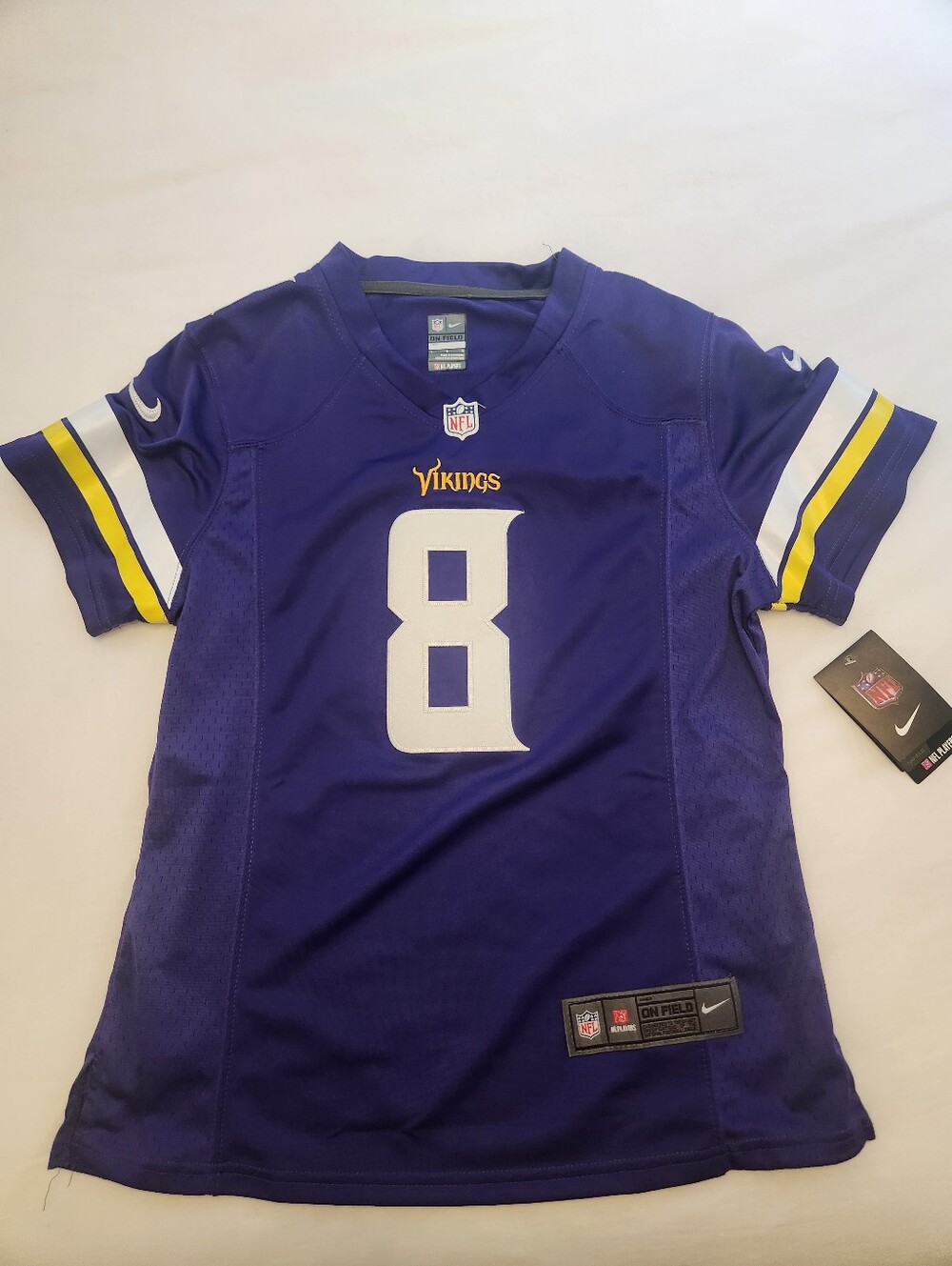 Nike Purple Minnesota Vikings #8 Sam Bradford Jersey BNWT